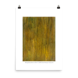 Being Beautiful in Olive 18" x 24" Poster