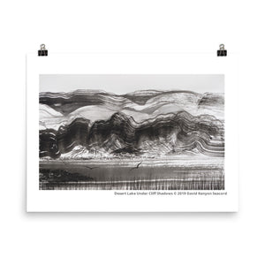 Desert Lake Under Cliff Shadows 18" x 24" Poster