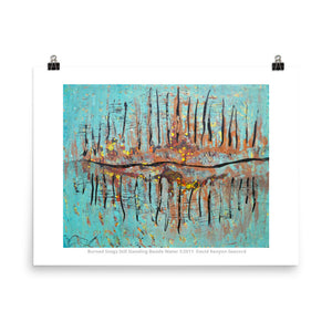 Burned Snags Still Standing Beside Water 18" x 24" Poster