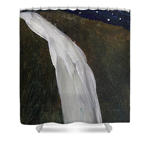Falling Water at Night - Shower Curtain