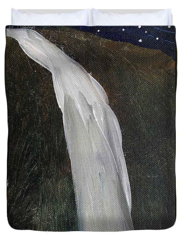 Falling Water at Night - Duvet Cover