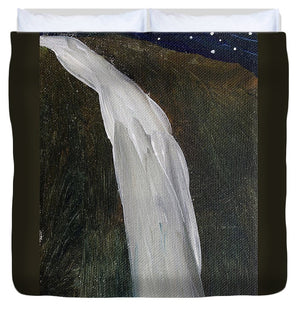 Falling Water at Night - Duvet Cover