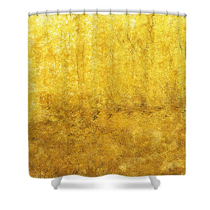 Golden Quiet Presence - Shower Curtain