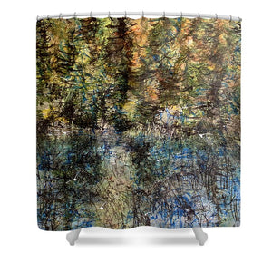Quiet Sunset Time in the Woods - Shower Curtain