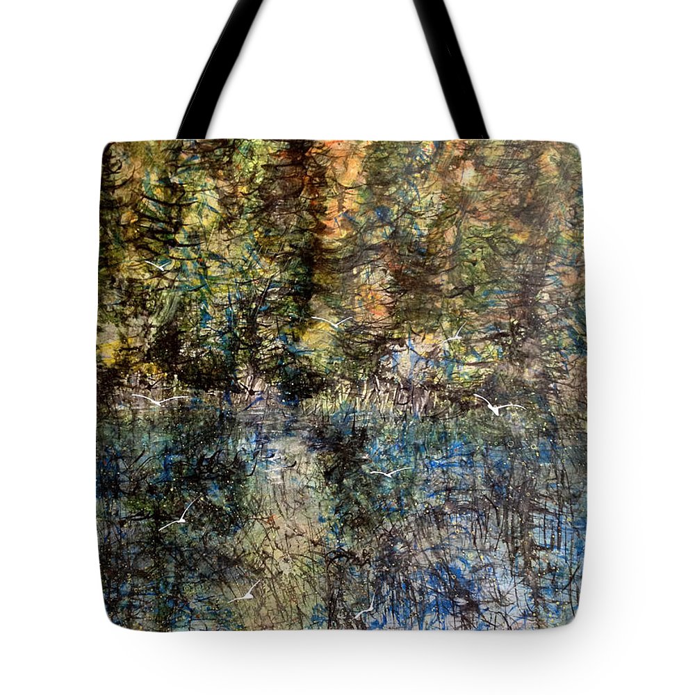 Quiet Sunset Time in the Woods - Tote Bag