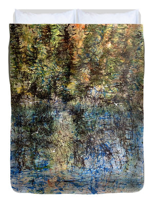 Quiet Sunset Time in the Woods - Duvet Cover