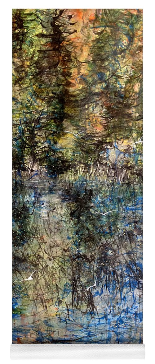 Quiet Sunset Time in the Woods - Yoga Mat