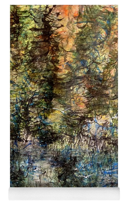 Quiet Sunset Time in the Woods - Yoga Mat
