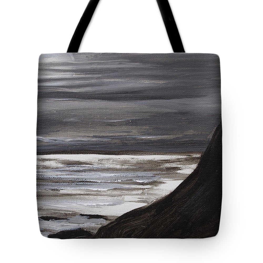 Moon Setting Over Big Sur - Tote Bag