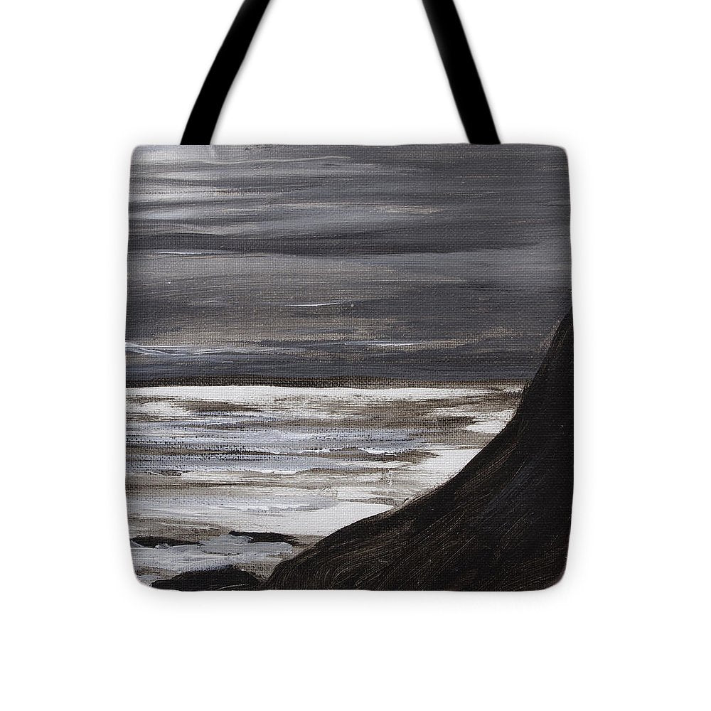 Moon Setting Over Big Sur - Tote Bag