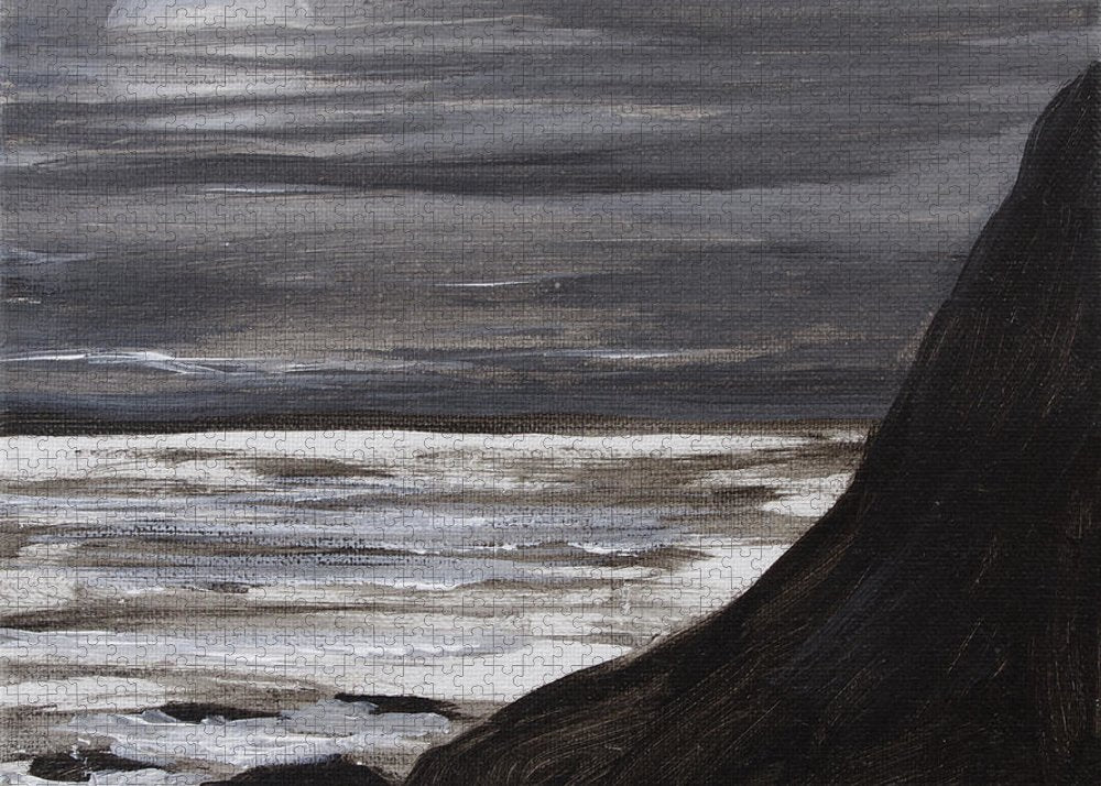 Moon Setting Over Big Sur - Puzzle
