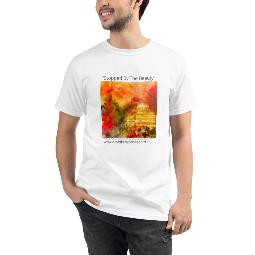 Unisex Organic T-Shirt: Art Title: Stopped By The Beauty