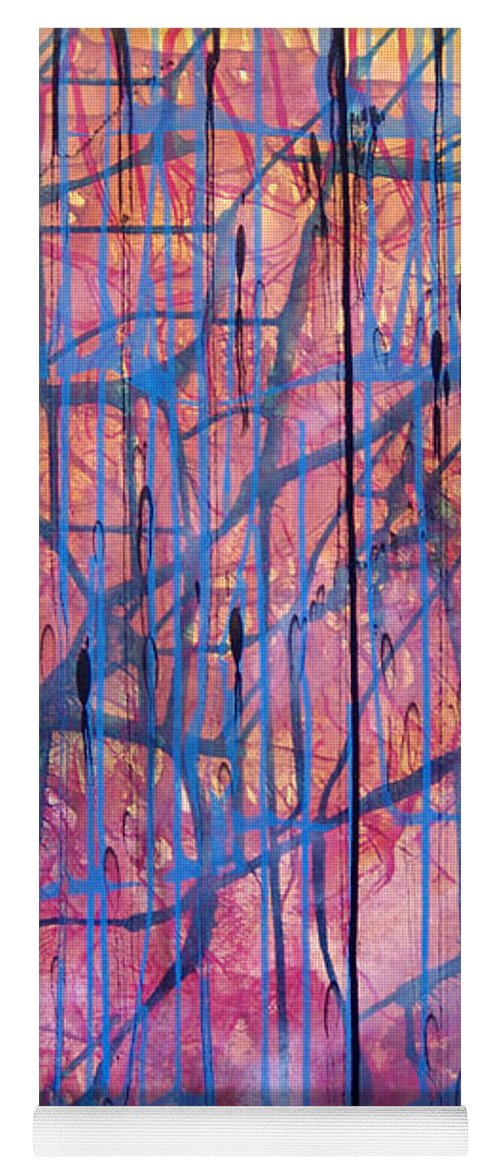 Watching Myself Watching Myself Painting - Yoga Mat